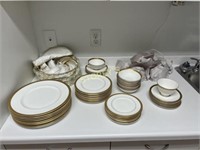 Royal Doulton "Royal Gold" Dishes w/ 10 Dinner