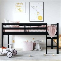 DHP Milton Junior Twin Loft Bed, Black