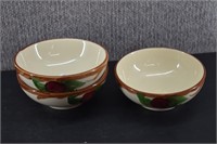 3 Franciscan Ware Apple Bowls