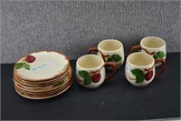 Lot of Franciscan Ware Apple Cups & Saucers