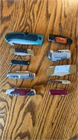 (10) Various Pocket Knives