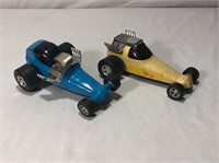 2 Tonka Wheely Drag Car Metal Toys