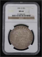 1901 New Orleans MS64 Morgan Silver Dollar