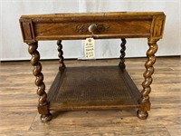 Baker Barley Twist 1 Drawer End Table