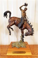 Bronze Sculpture Cowboy Tough UW Chris Navarro