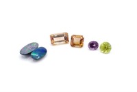 Group of coloured gemstones