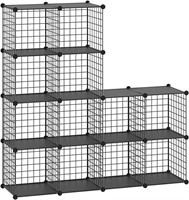 Wire Cube Storage Organizer, 12-Cube Metal Grids