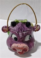 Vintage Purple Cow Biscuit Jar