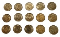15 Eisenhower dollars 1971 & 72