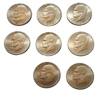 8 Bicentennial Eisenhower dollars