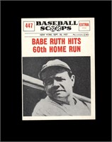 1961 Nu-Card Scoops #447 Babe Ruth NRMT+