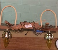 Ox yoke style hanging light fixture