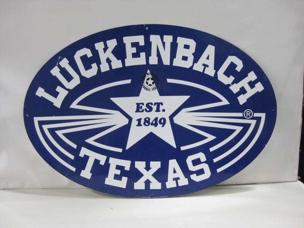 34.75"x 23.5" Metal Luckenbach Texas Sign See Info