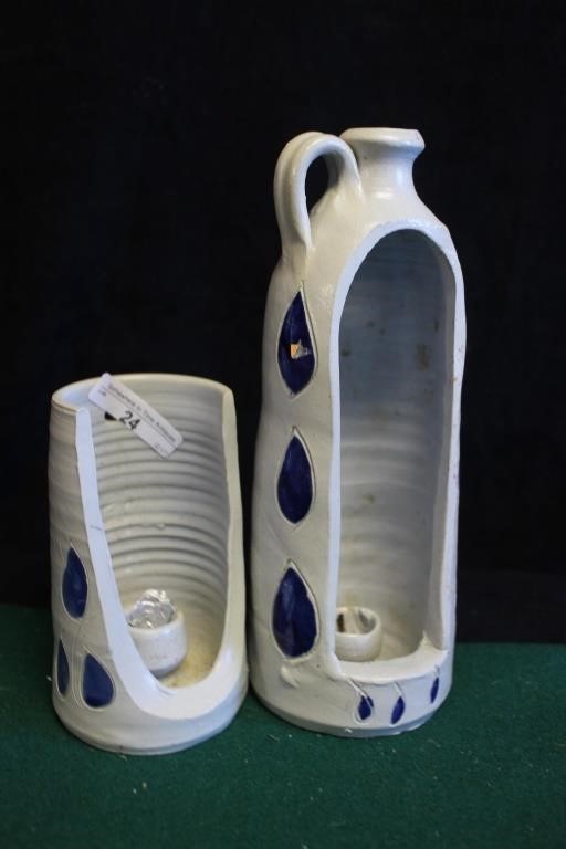 2 Williamsburg Pottery Candleholder