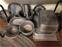 Assorted Bakeware and Kitchen Pots and Pans