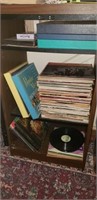 Assorted Records and Stand