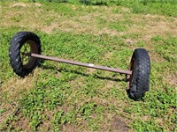 Vintage Axle with Spoke Rims - Approx 6' Wide
