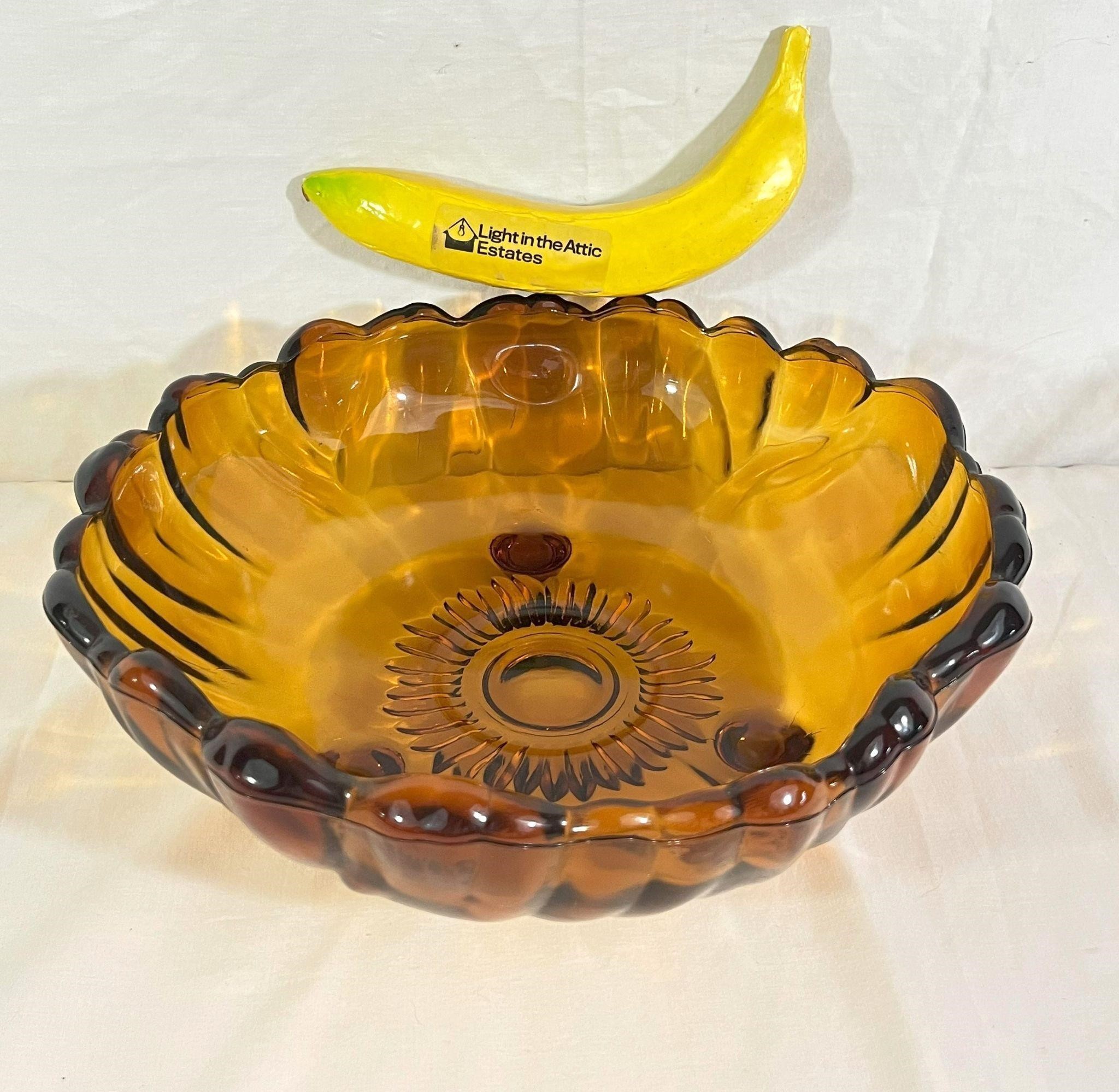 Indiana Amber "Sunflower" Serving Bowl