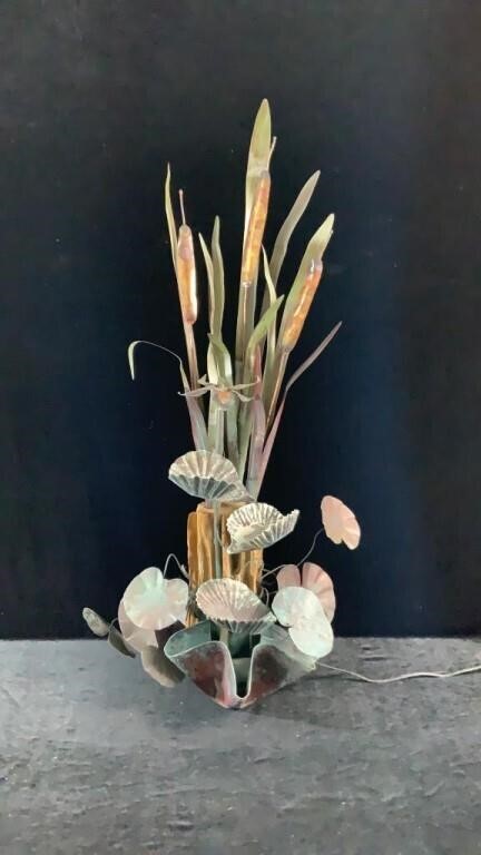 Copper Cattail Fountain 36" Tall