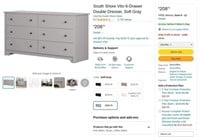 B5071  South Shore Vito 6-Drawer Double Dresser, G