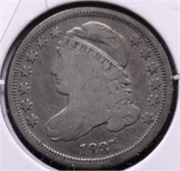 1837 BUST DIME VG