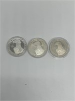 (3) 1983 Los Angelas Olympic Silver Dollars