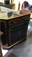 Black & gold painted side cabinet, Chinese design