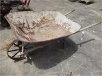 Metal-handle wheelbarrow