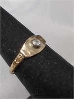 14Kt Gold & Diamond Antique Ring, Diamond was