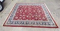 Large Red Wool Area Rug