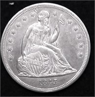 1845 SEATED DOLLAR AU