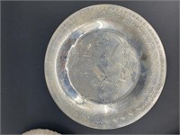 2 Silver platters bearing Egyptian purity marks in