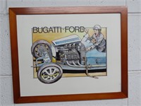 Framed Bugatti - Ford Picture