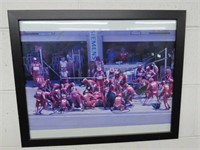 Framed Racing Pit Picture