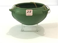 Unmarked Green Pottery Hanging Pot