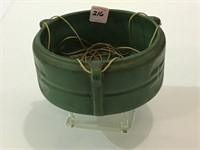 Unmarked Green Pottery Hanging Pot-4 Inches