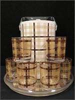 Ice Bucket w/Matching Whiskey Glasses