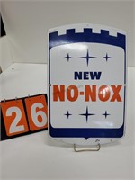 GULF "NO NOX" PORCELAIN PUMP SIGN 100% ORIGINAL