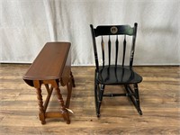 S. Bent & Bros Rocking Chair, Drop Leaf Table
