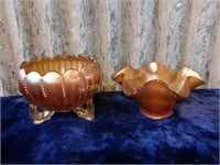 Group Of Carnival Glass Candy Dishes