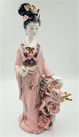 Sumatsu Style Porcelain Geisha Statue 16"