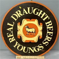 Youngs Real Draught Beers Advertising Sign