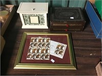 Collectors Stamps, Jewelry Boxes