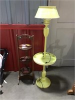 Plant Stand, Vintage Metal Floor Lamp