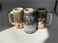 VINTAGE BUDWEISER BEER STEINS