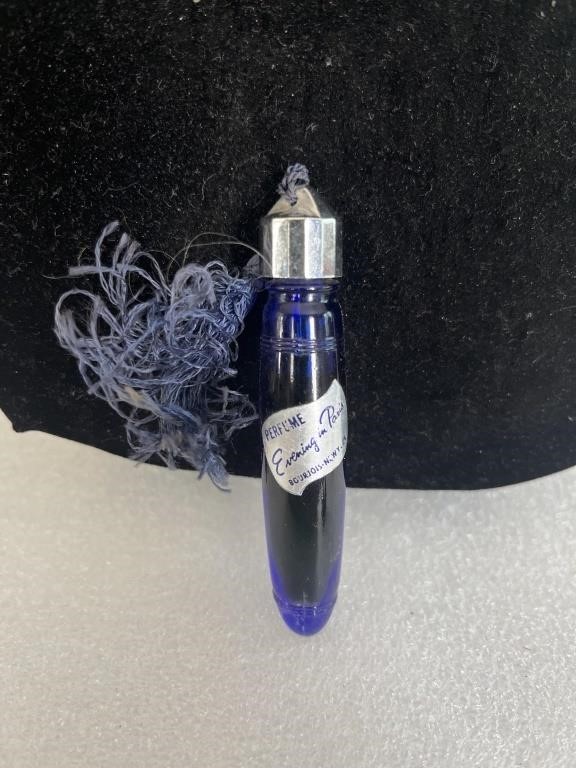 Vintage Evening In Paris Perfume Bottle Cobalt