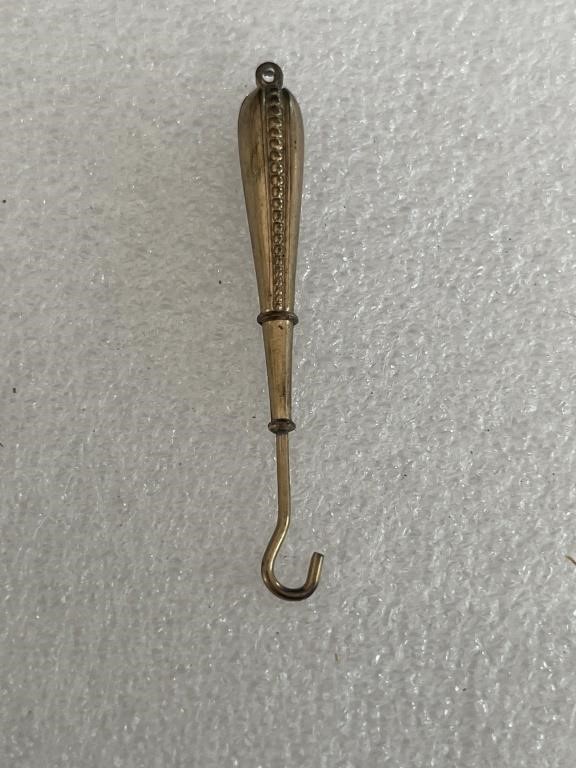 VINTAGE ANTIQUE BUTTON BOOT HOOK Charm ?