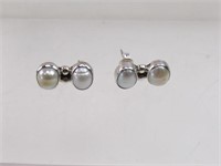 925 Sterling Silver and Freshwater Pearl Earrings