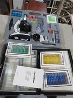 CREW MICROSCOPE WITH ACCESSORIES & CASE