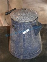 Graniteware coffee pot w/ cups